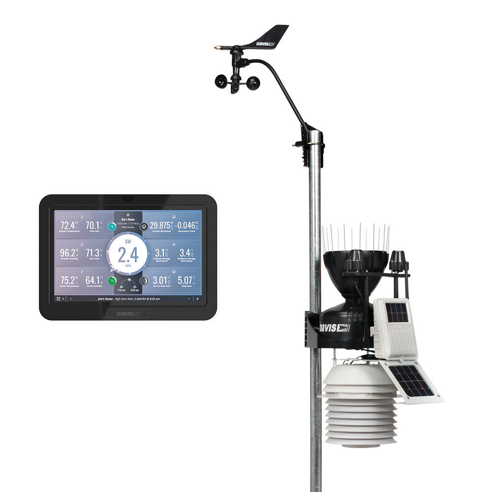 Davis Vantage Pro2 Wireless Weather Station w/WeatherLink Console, 24hr Fan Aspirated Radiation Shield, UV  Solar Sensors [6263]